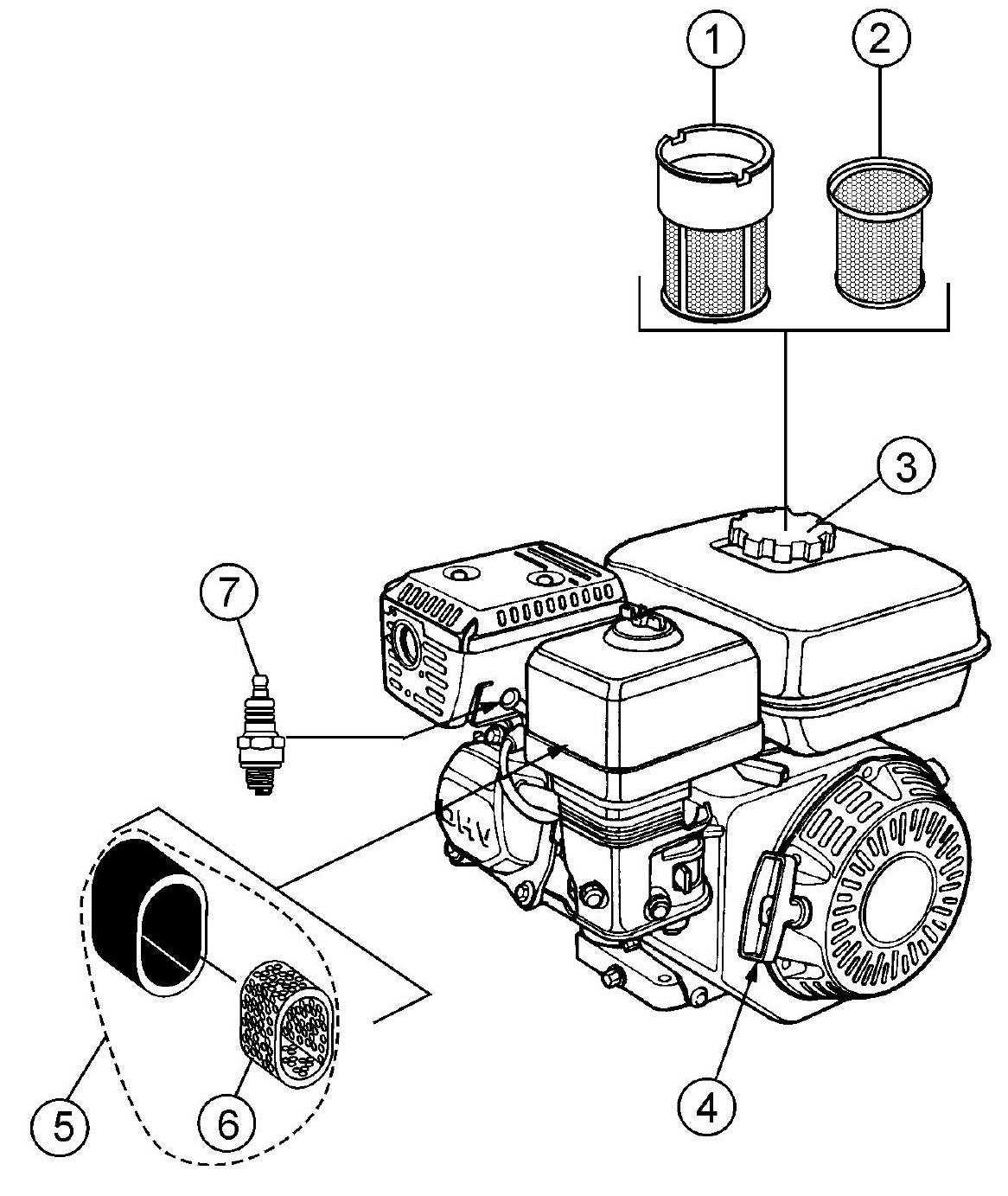 QP3TH Engine Service Parts By Multiquip