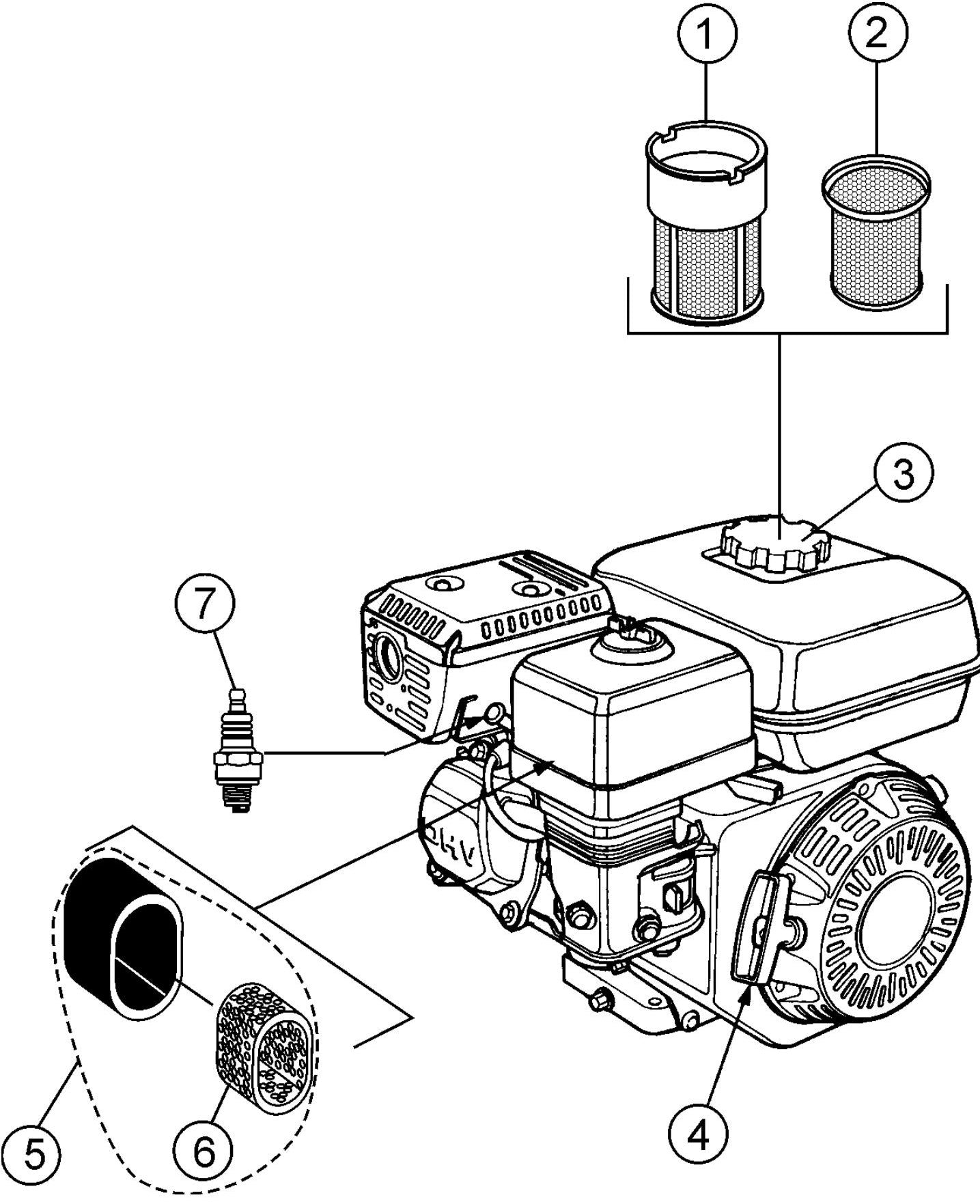 QP4TH Engine Service Assembly Parts By Multiquip