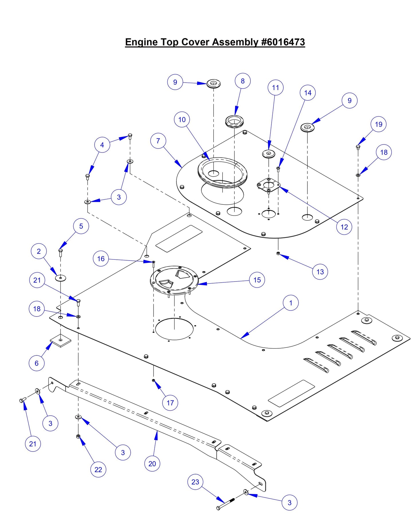 CC8574DD Engine Top Cover Assembly