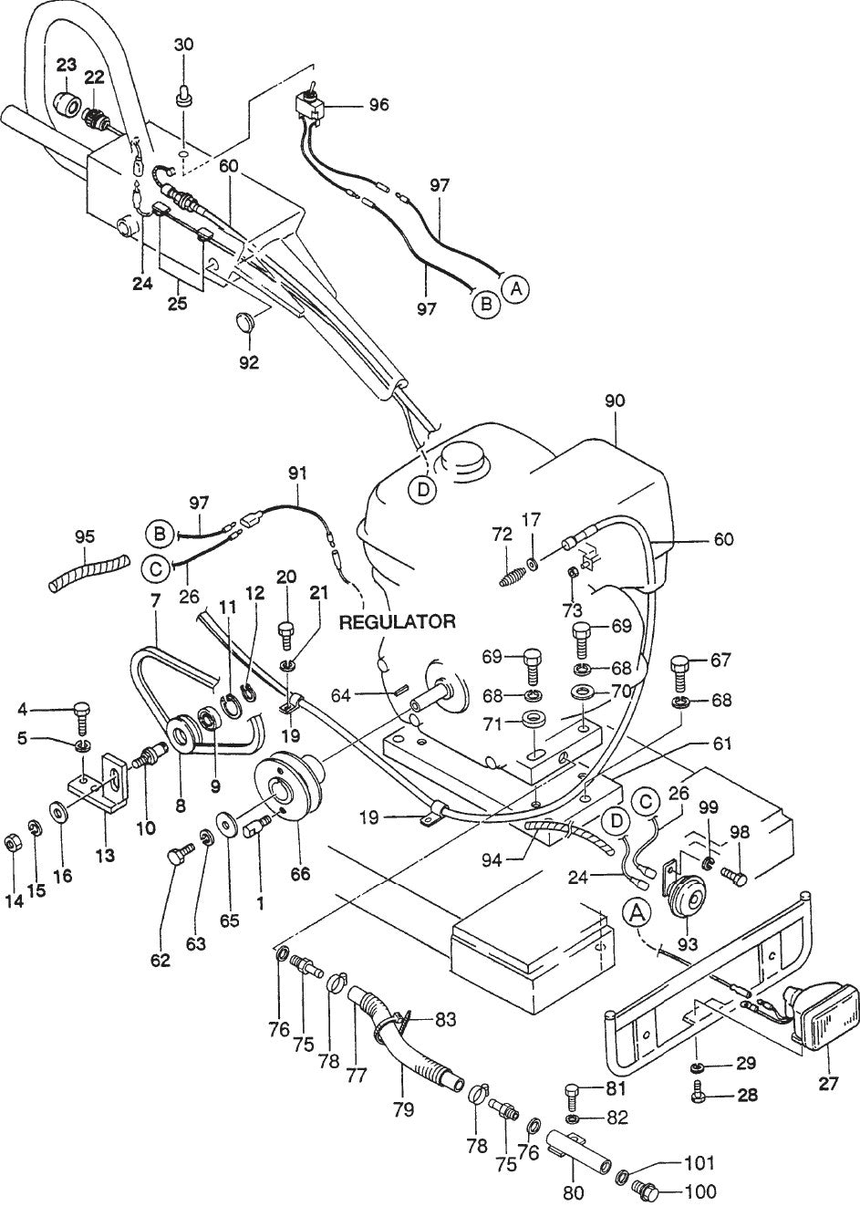 Engine Assembly Parts For MRH800GS Vibratory Rollers By Multiquip