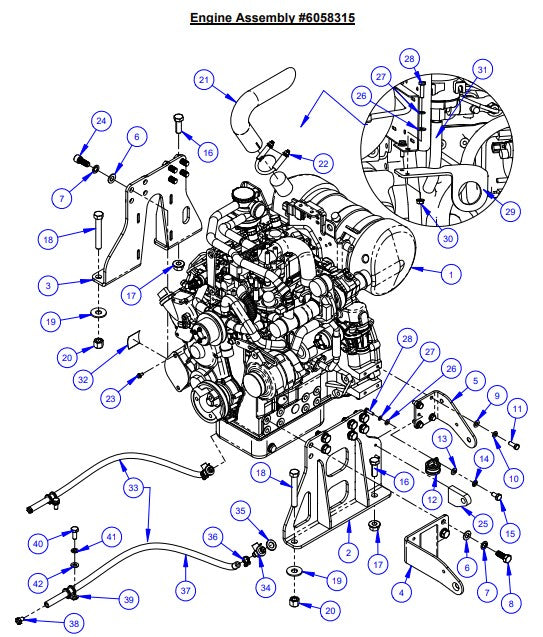 C5048DCV-3 Engine Assembly Parts
