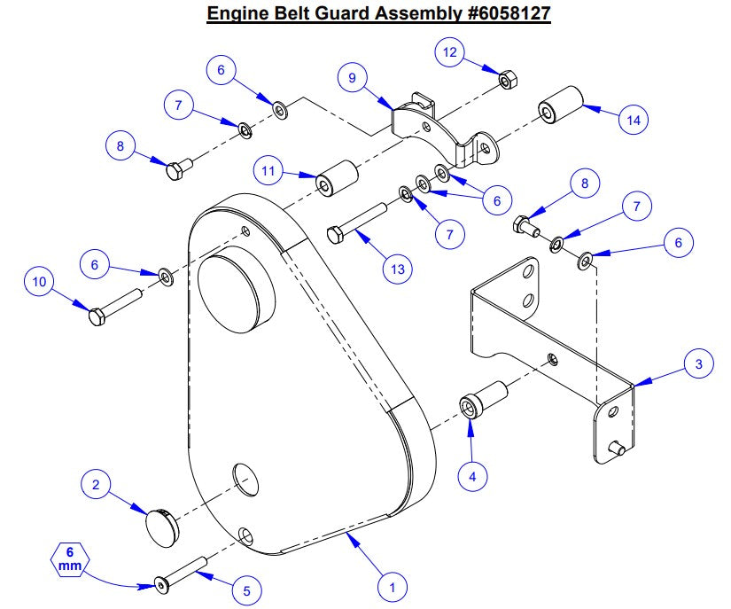 CC5048DCV, CC5048DCV-3 Engine Belt Guard Assembly Parts
