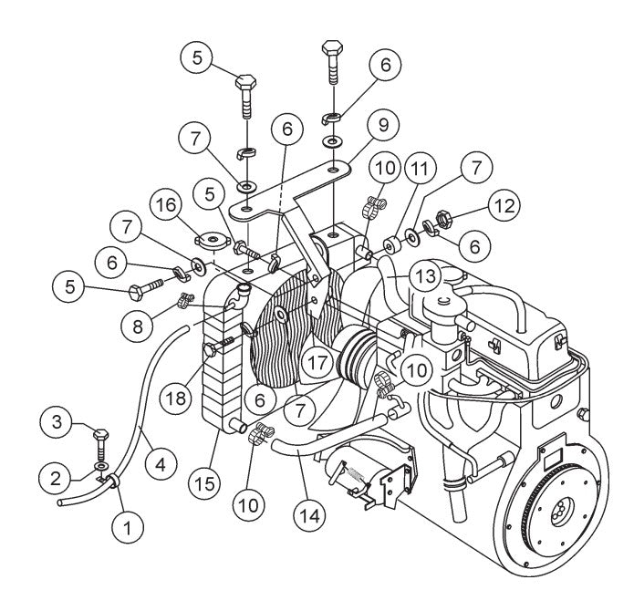 Radiator, Mounting And Hoses Assembly Parts-C-30HDNI
