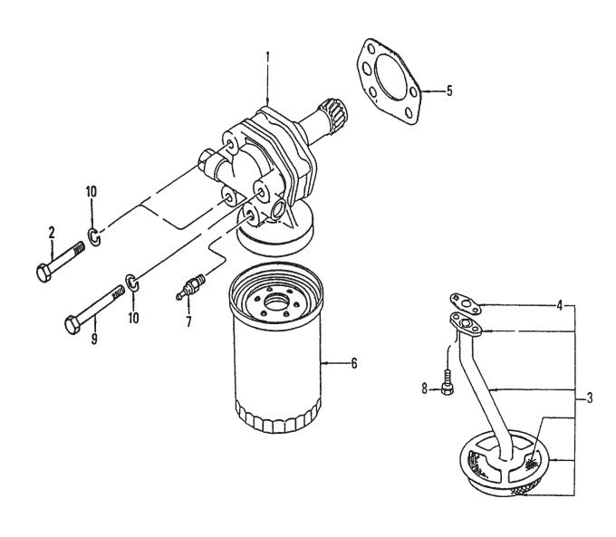 Oil Pump Assembly Parts-C-30HDNI PRECISION FUEL INJECTION S/N 240601