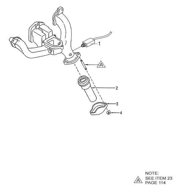 Exhaust Tube and Muffler Assembly Parts-C-30HDNI PRECISION FUEL INJECTION S/N 240601
