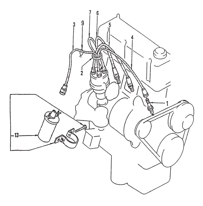 Ignition System Assembly Parts-C-30HDNI PRECISION FUEL INJECTION S/N 240601