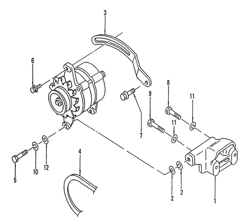 Alternator Assembly Parts-C-30HDNI PRECISION FUEL INJECTION S/N 240601