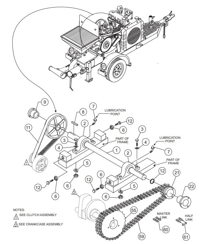 Countershaft Assembly Parts-C-30HDNI PRECISION FUEL INJECTION S/N 240601
