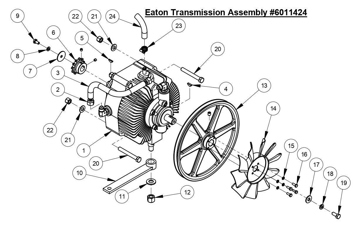 CC3535 Transmission Assembly Eaton