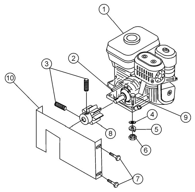 Engine/Guard Assembly Parts- WM45HCE Honda GX160UT1HX2 Gasoline Engine
