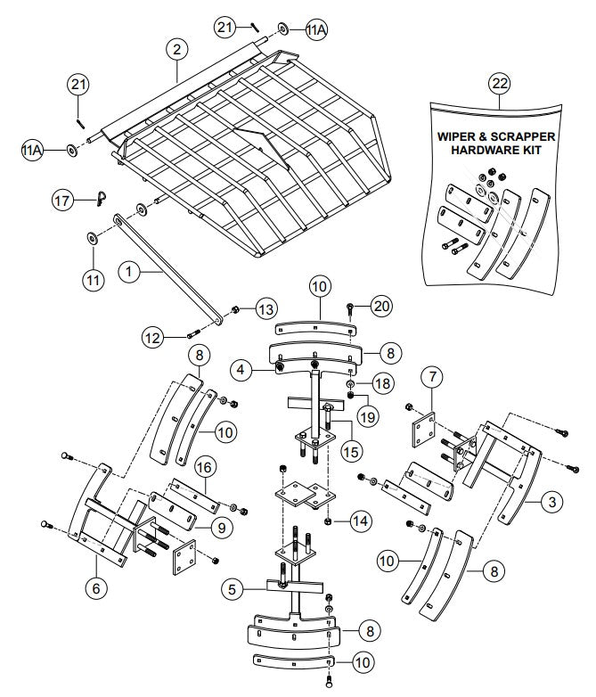 Paddle Blades Assembly Parts- PRO12/PRO12E51, PRO12E53/PRO12E53-460V HONDA GX390RT2-QNB2 GASOLINE ENGINE/ TECO WESTINGHOUSE 5HP ELECTRIC MOTOR