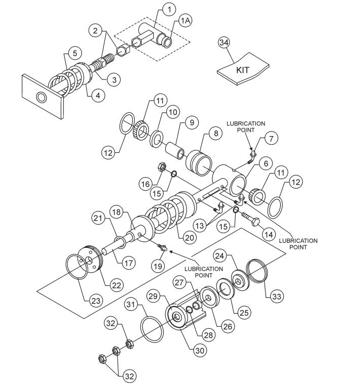 C30HDZ PUMP —Compensator Piston Rod Assembly Parts By Multiquip