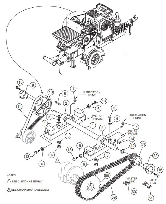 C30HDZ PUMP — Countershaft Assembly Parts By Multiquip