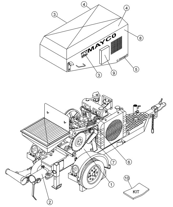 Nameplate and Decals Assembly Parts-C30HDN NISSAN ENGINE
