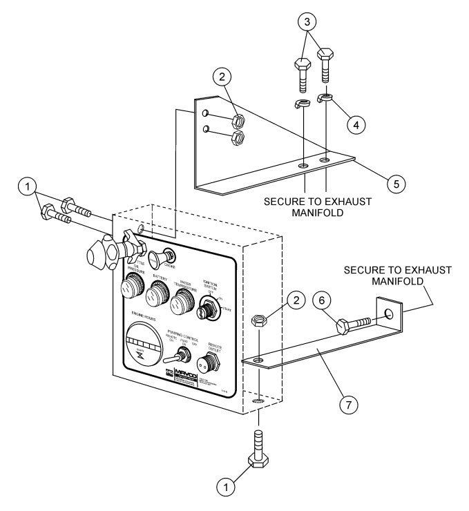 C30HDN Pump Control Box Mounting Assembly Parts By Multiquip