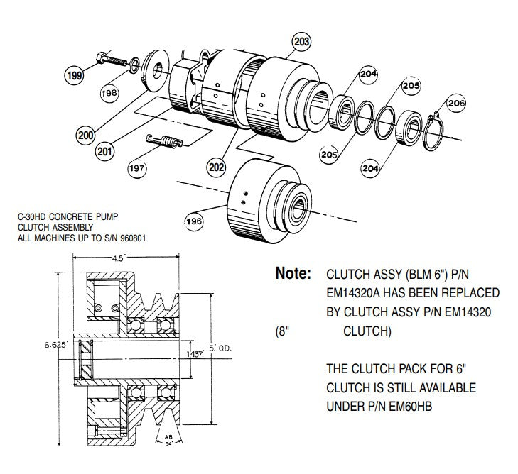 C30HD Clutch Assembly Parts By Multiquip