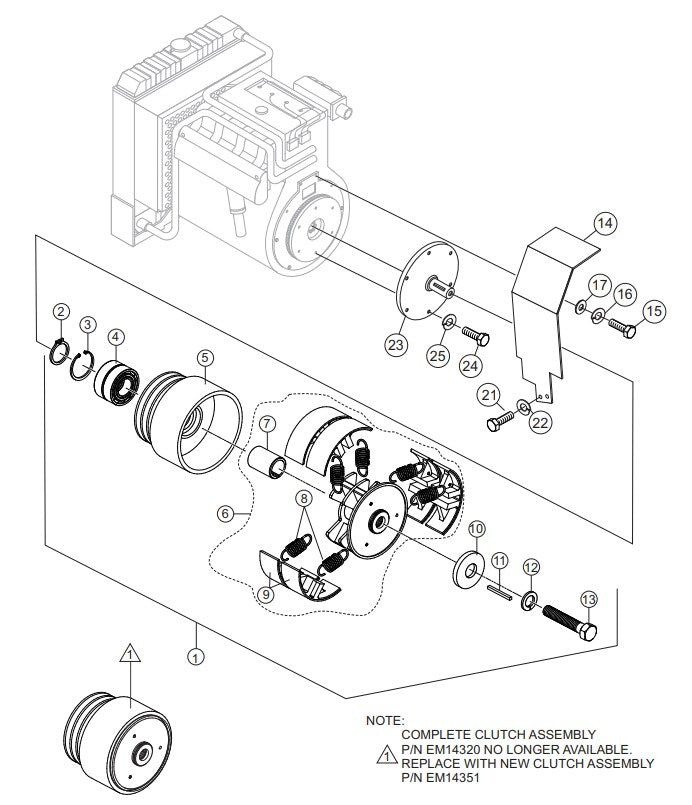 C30HDG Pump Clutch Assembly Parts By Multiquip