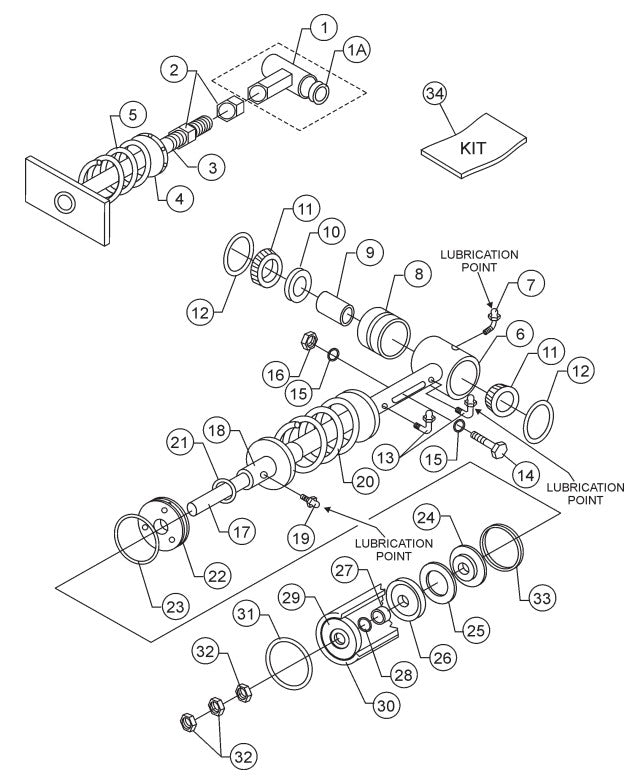 C30HDG Pump Compensator Piston Rod Assembly Parts by Multiquip