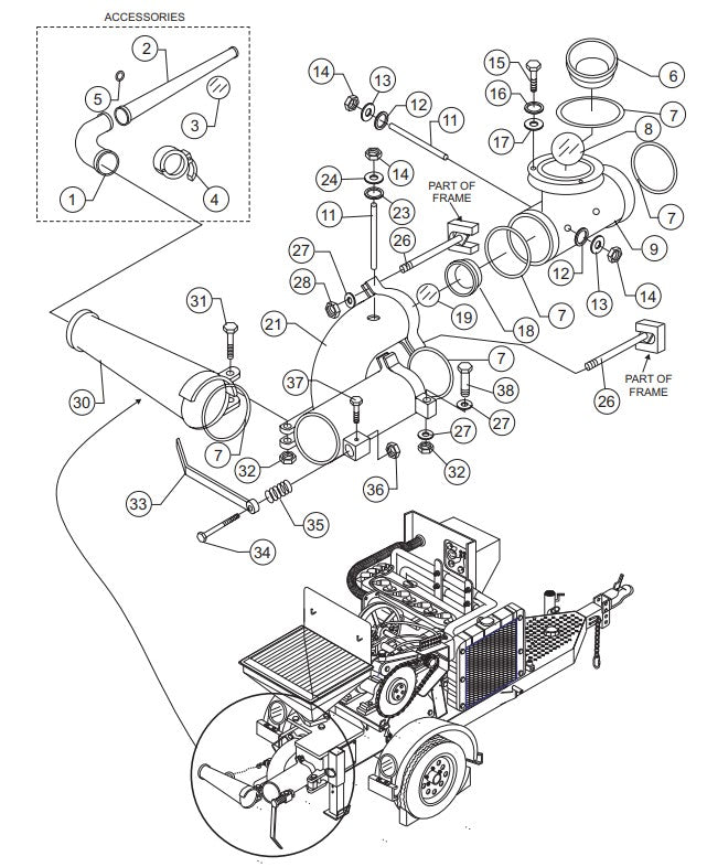 C30HDG Pump Manifold Assembly Parts by Multiquip