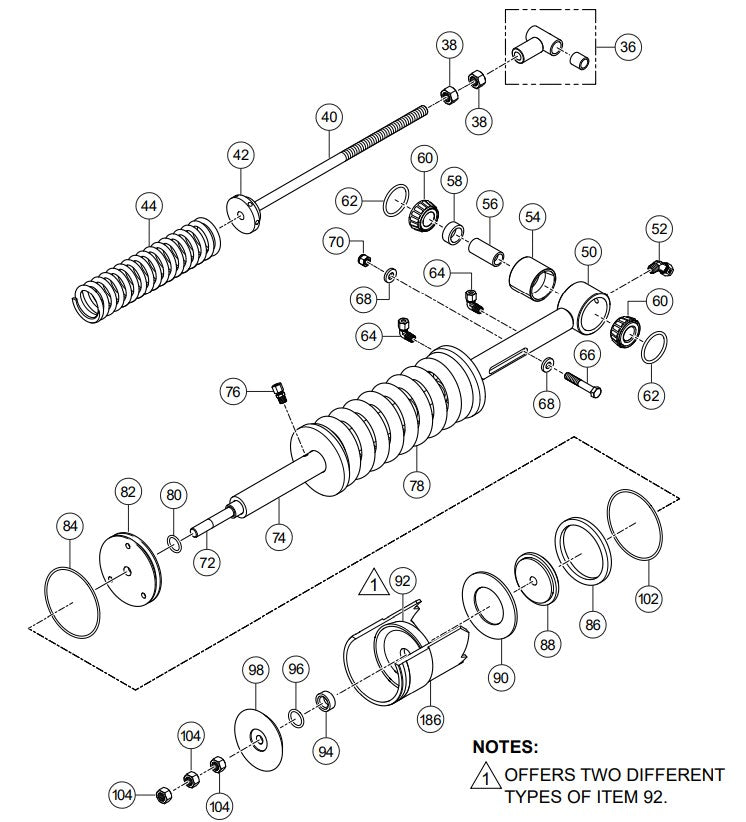 C30HDGA Pump Compensator Piston Rod Assembly Parts By Multiquip