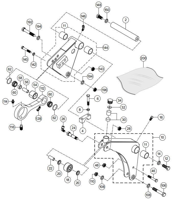 C30HDGA Pump Rocker Assembly Parts By Multiquip