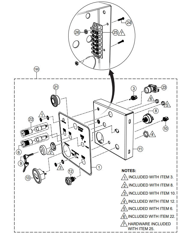 C30HDGA Pump Control Box Assembly Parts By Multiquip