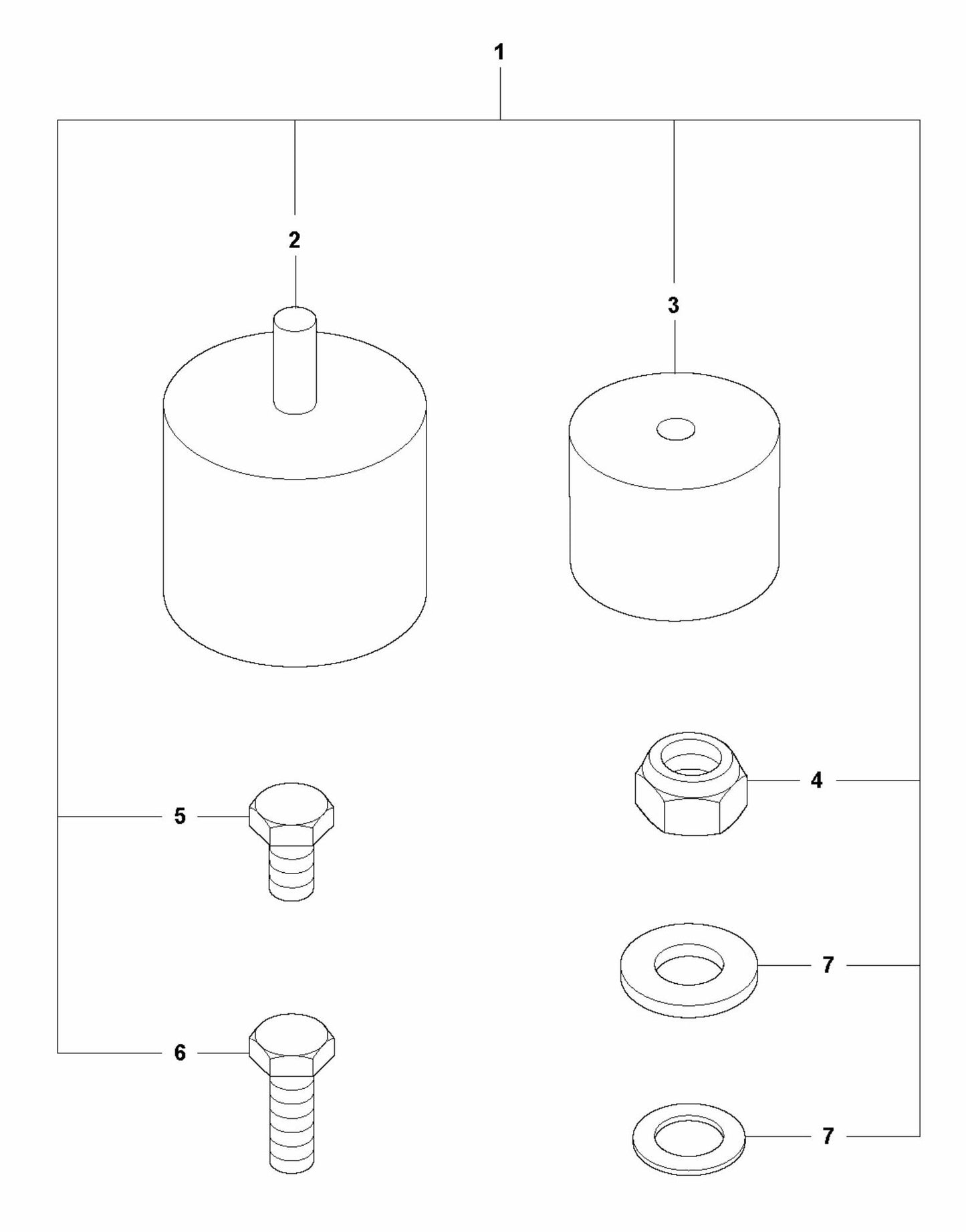 LX 90 Shock Absorber Repair Kit Assembly Parts by Husqvarna