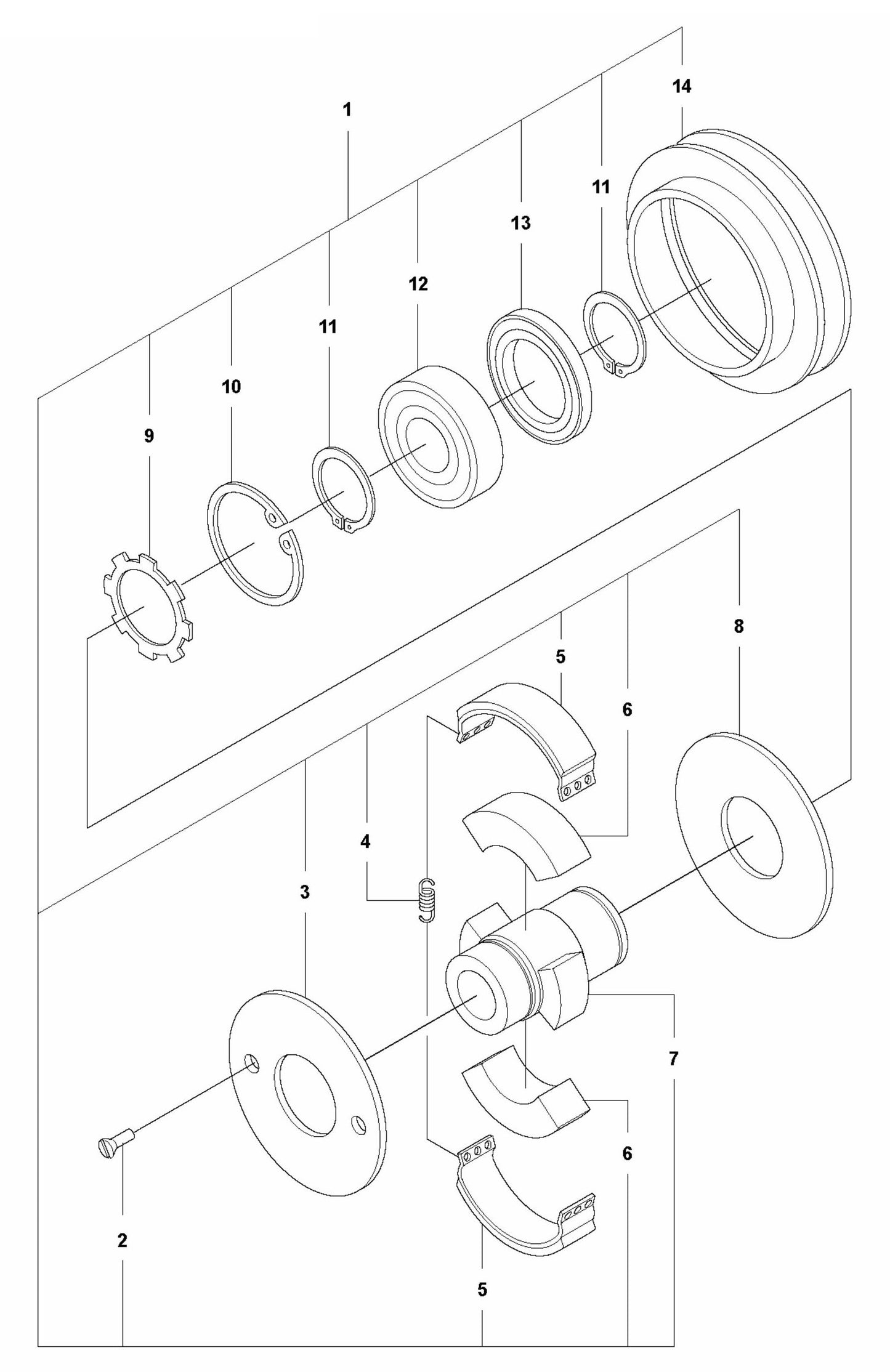 LX 90 Centrifugal Clutch Assembly Parts by Husqvarna