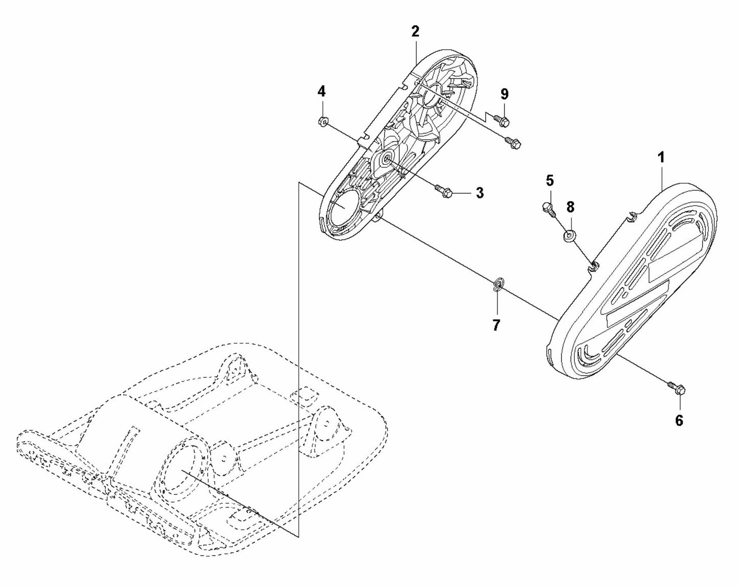 LF 100 L Diesel Belt Guard-Honda Assembly Parts by Husqvarna