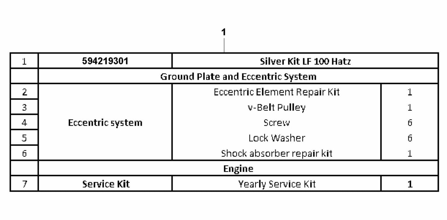 LF 100 LAT Petrol Silver Kit -Hatz Assembly Parts by Husqvarna
