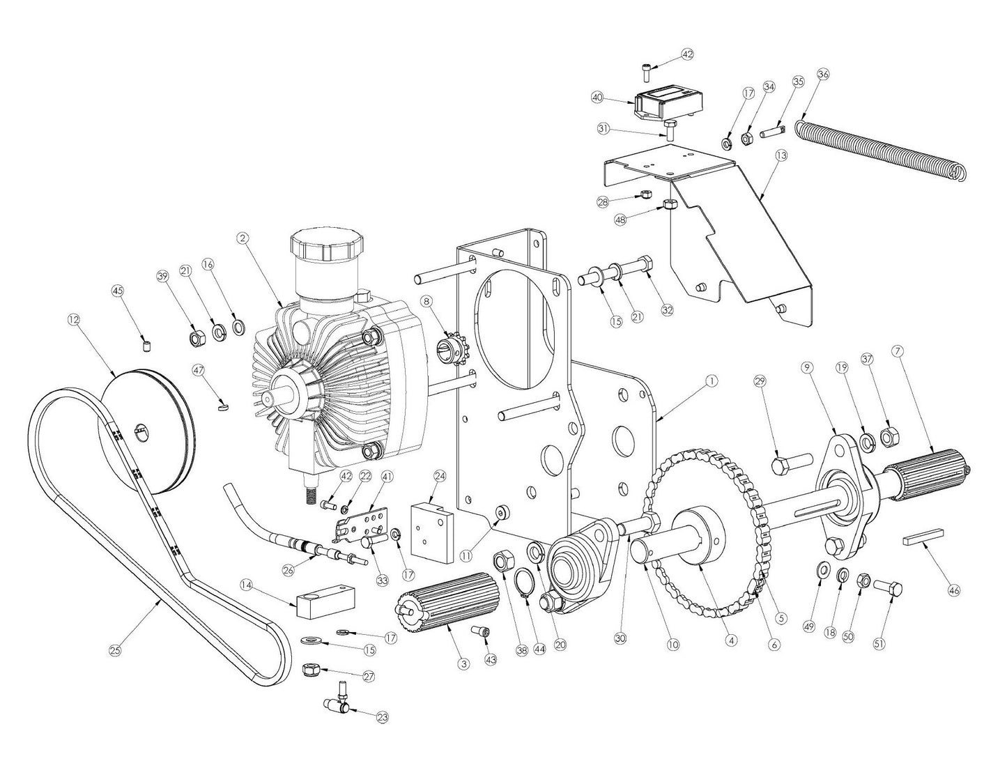 Soff Cut 2000E, 2009-30 Hydraulic Pump Motor Assembly Parts by Husqvarna