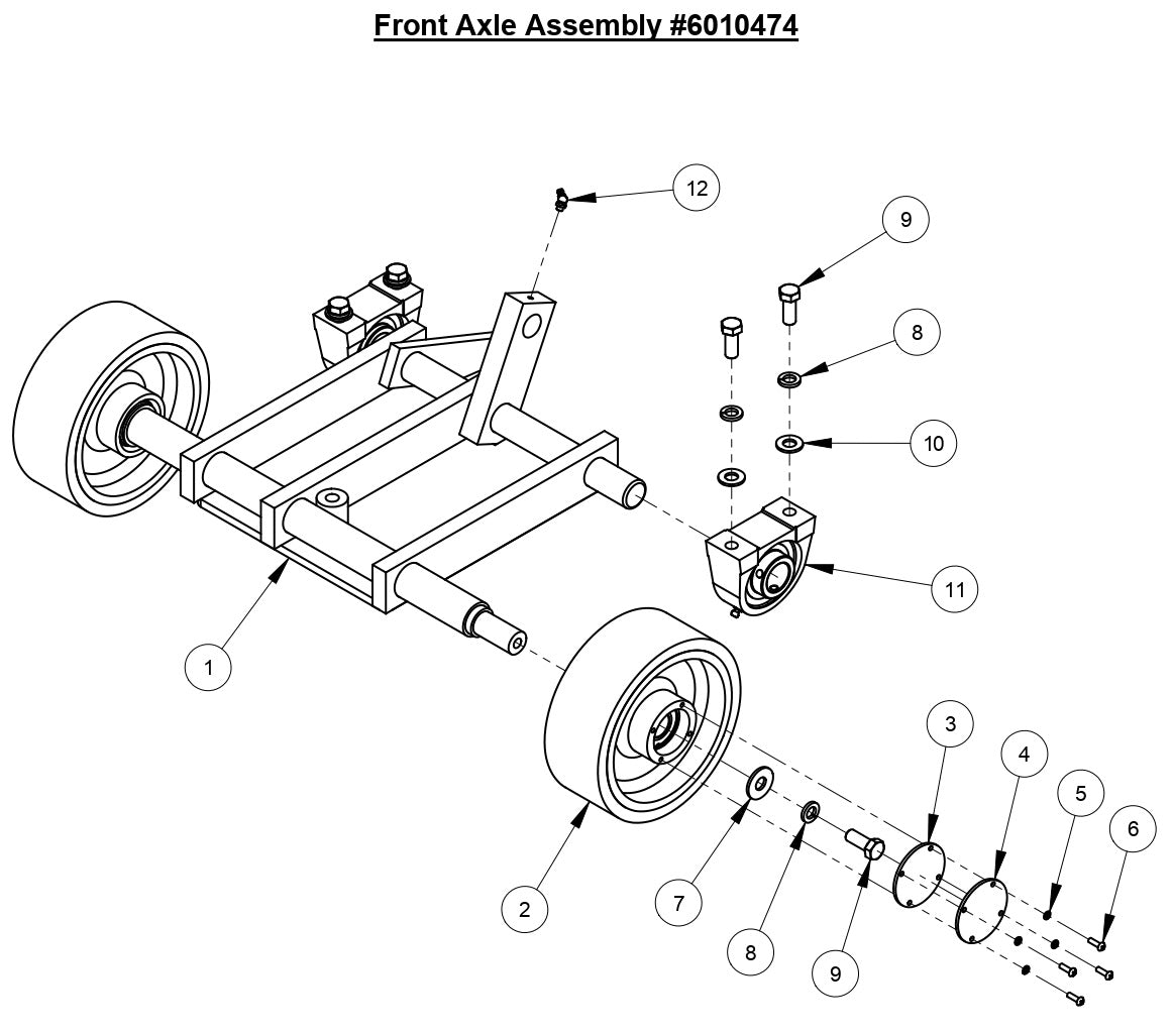 CC6540E Front Axle Assembly