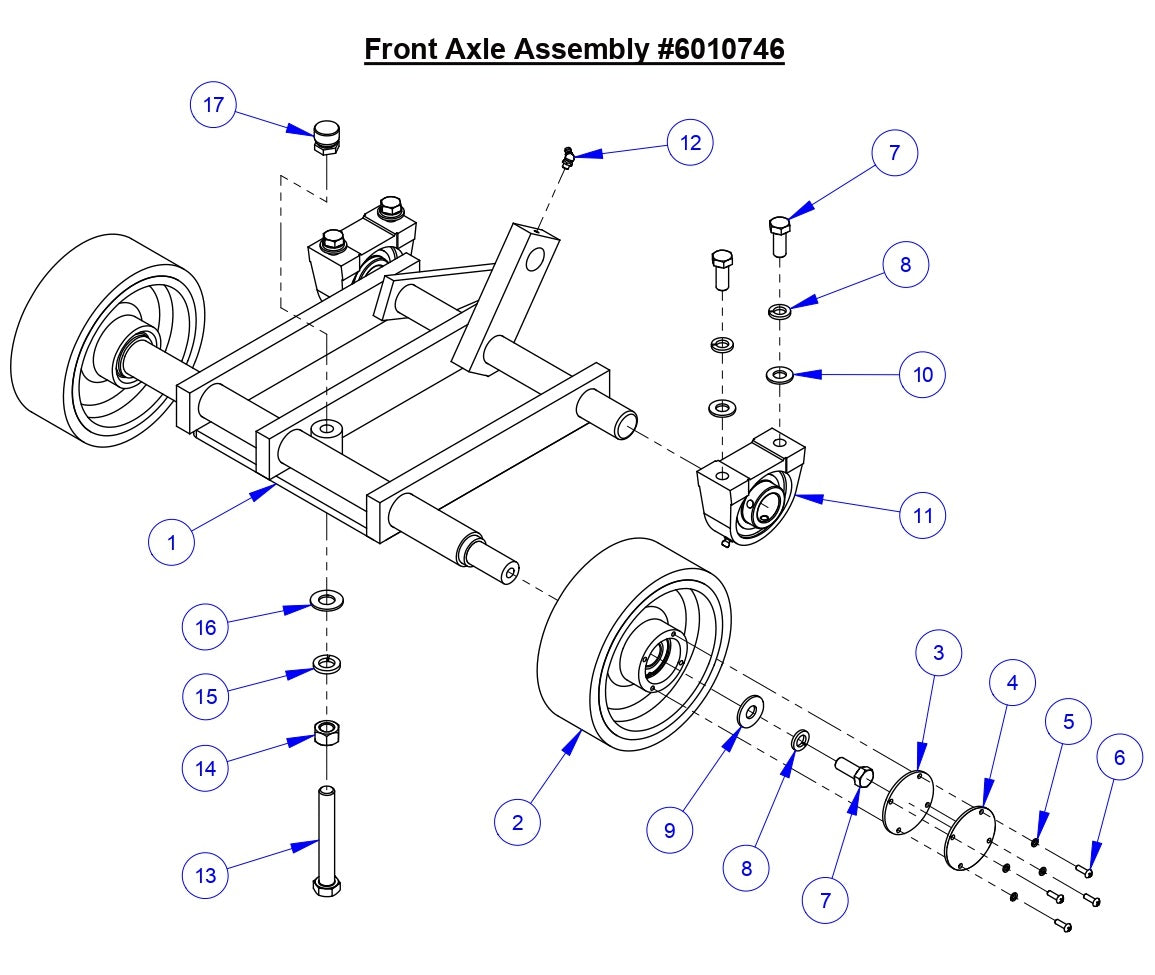 CC6561/CC6561-3/CC6571/CC6571-3 Front Axle Assembly
