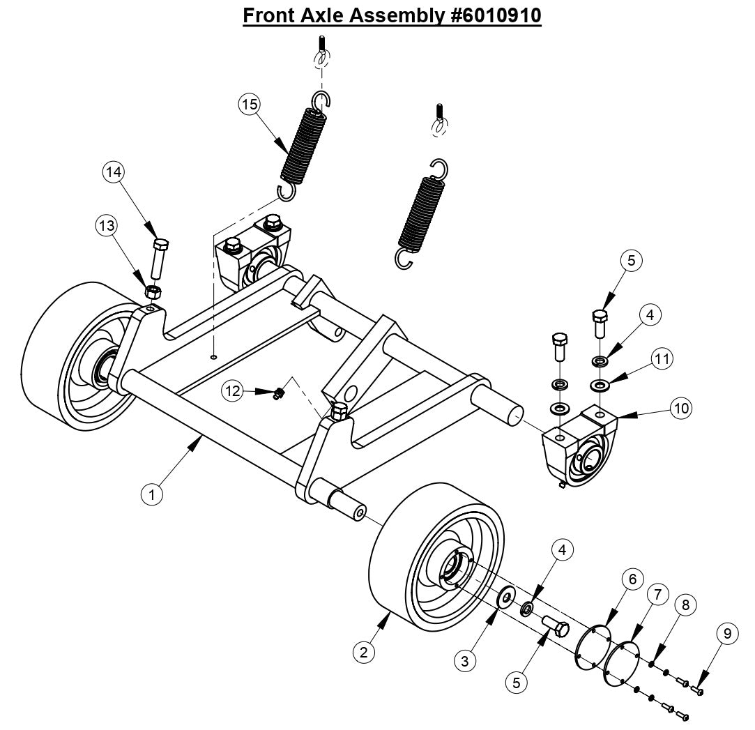 CC6160D Front Axle Assembly