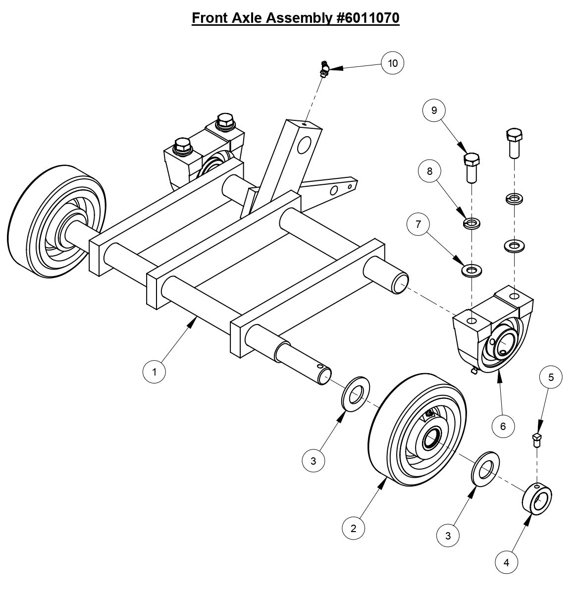 CC3535 Front Axle Assembly