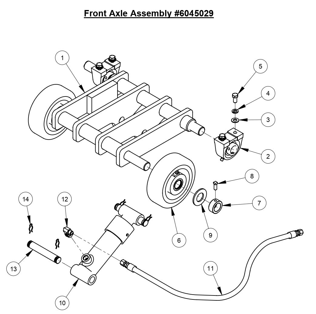 CC4144D Front Axle Assembly