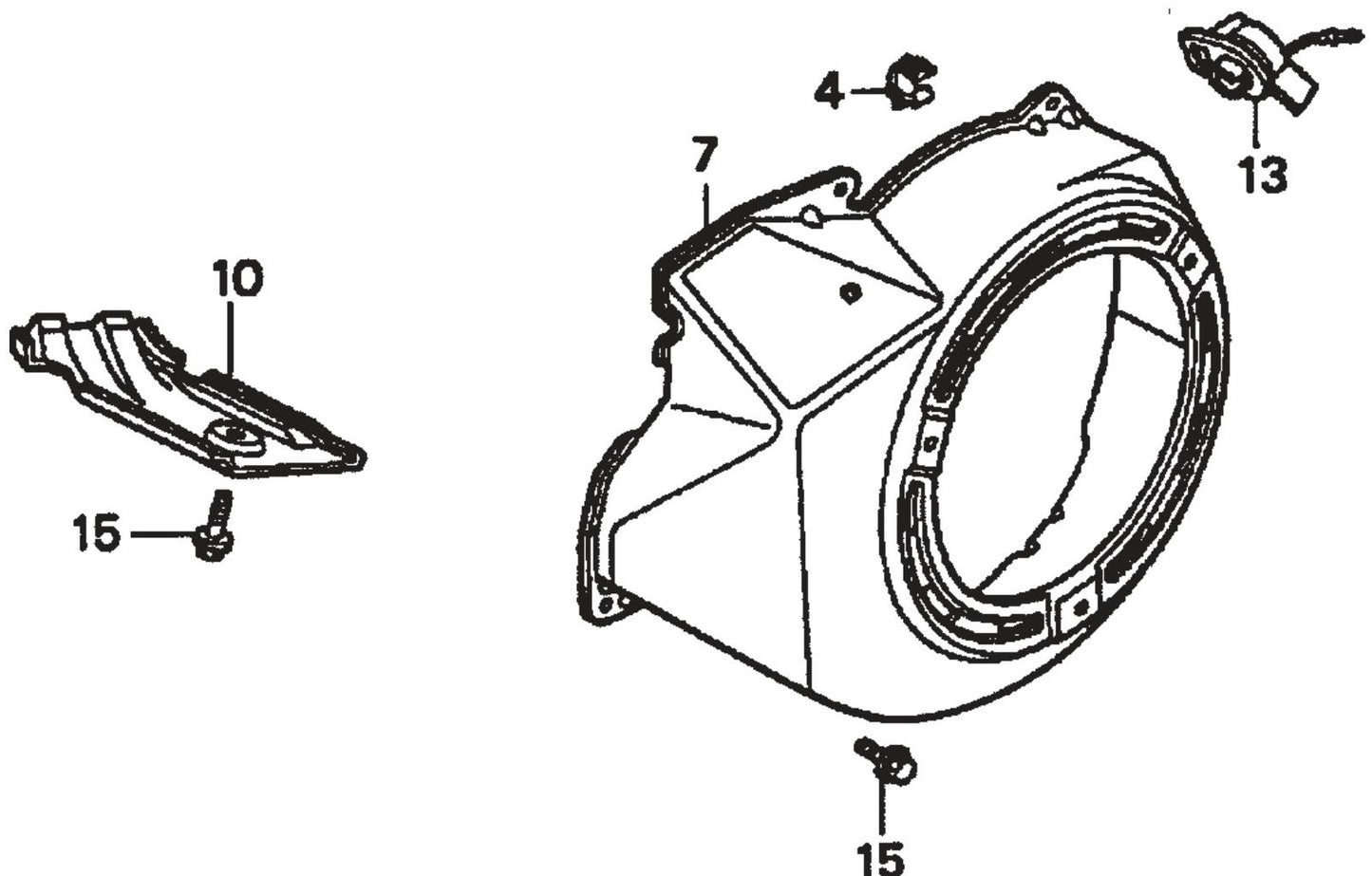Honda GX390K1QWT2 Engine Fan Cover Assembly Parts For SP2 13H20 S13H20 S20H20 By Multiquip