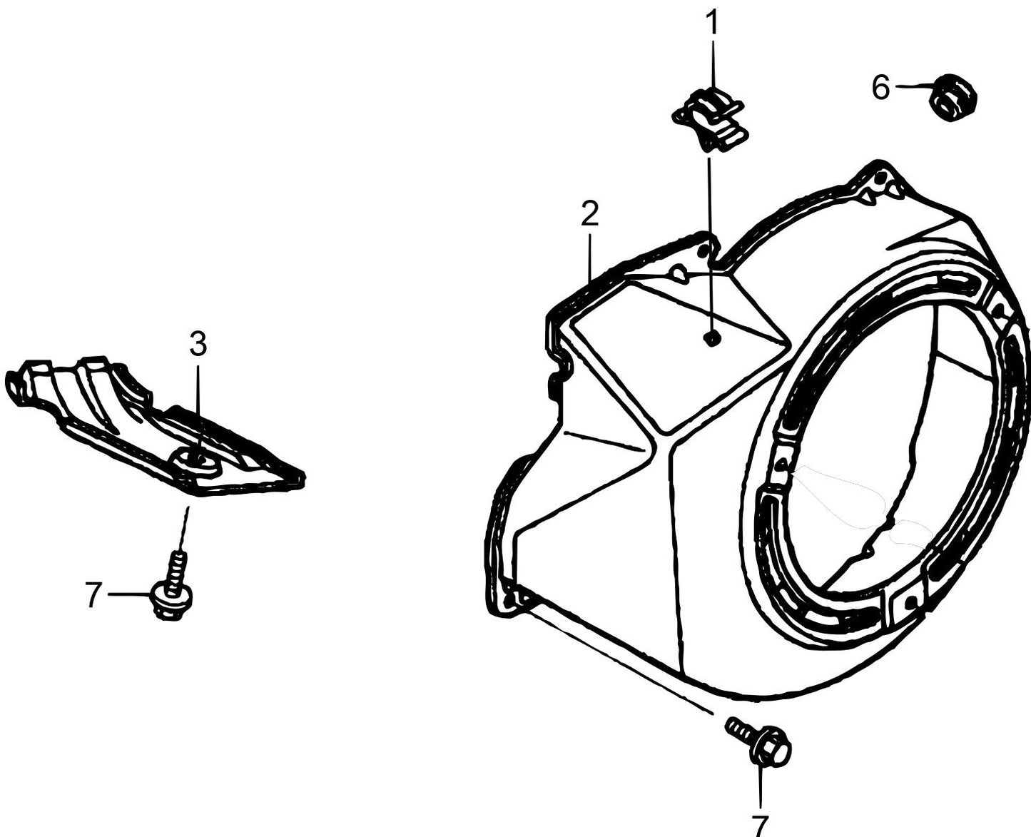 MVH208GH Honda GX240UT2SMXC/GX270UT2SCM Engine fan Cover Assembly Parts