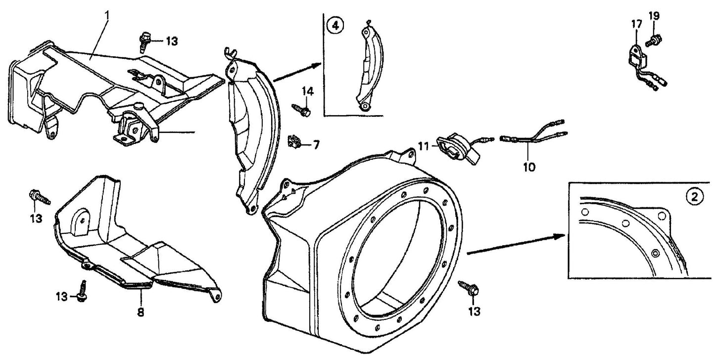HONDA GX160K1TX2 Engine Fan Cover Assembly Parts For QP202TH By Multiquip