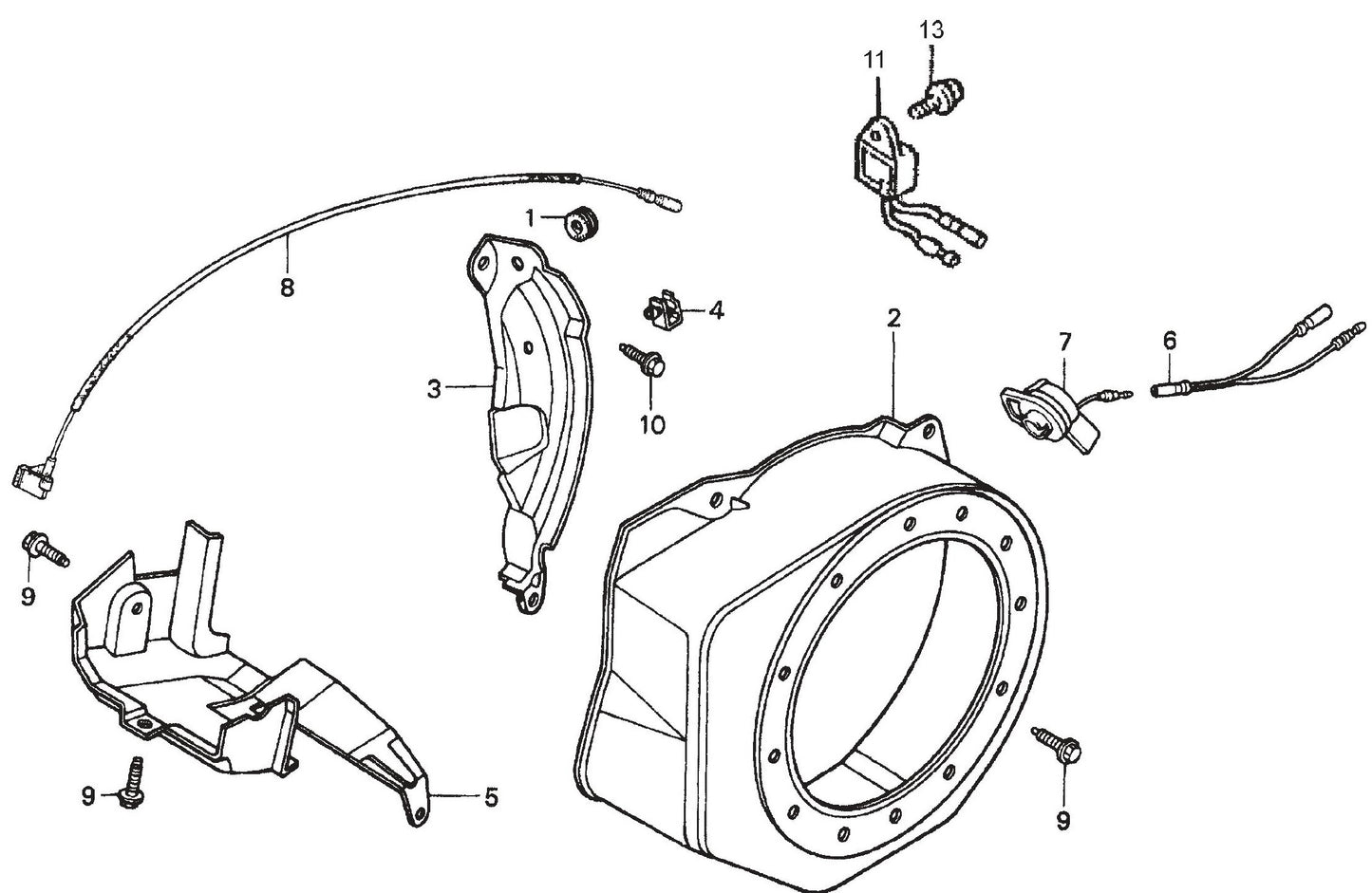 MVHR60HW HONDA GX120K1SM12  Fan Cover Assembly Parts
