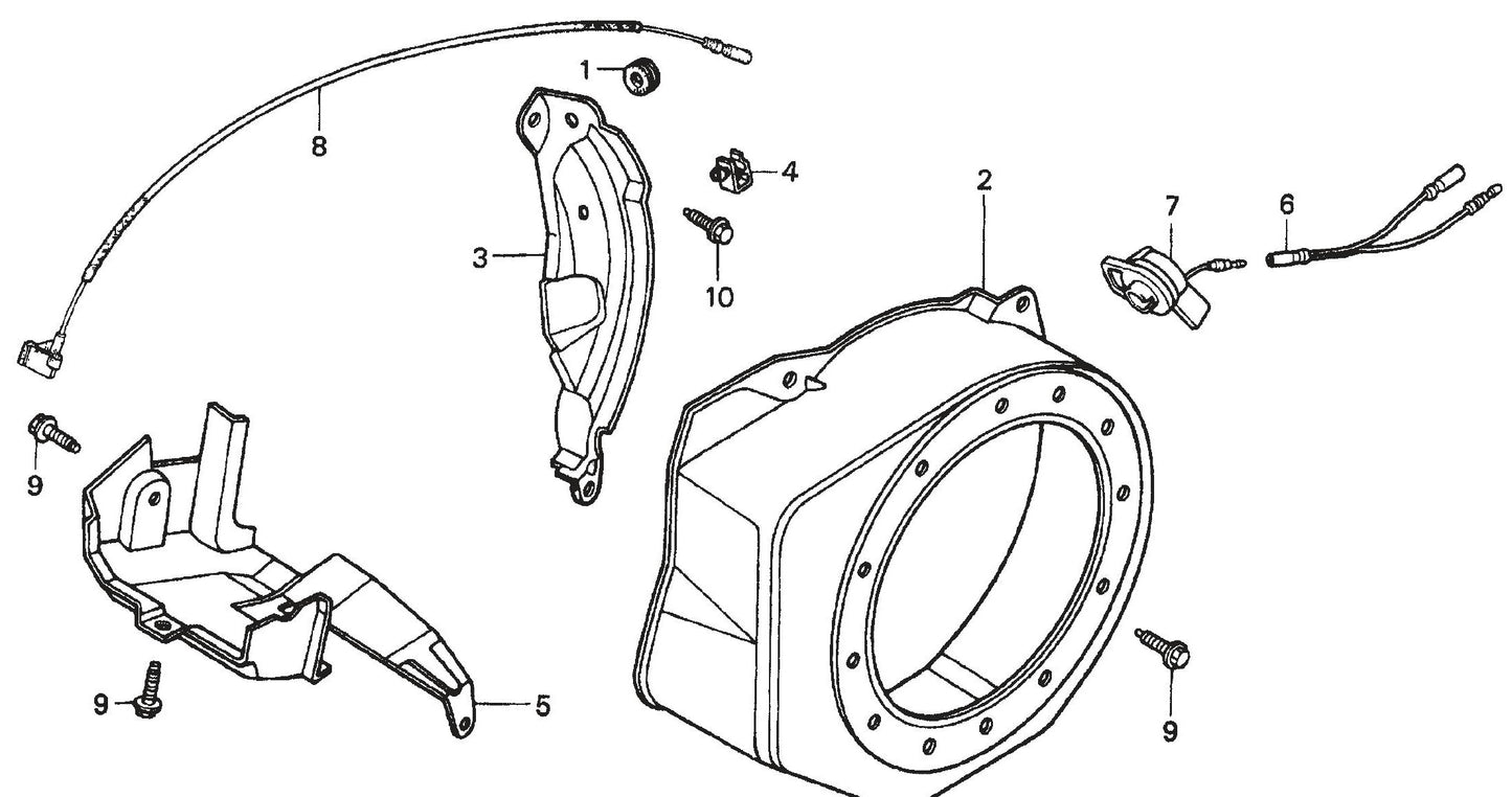 MQ MQD305 / MQD306 / MQD306HA HONDA GX120K1QX2 ENGINE Fan Cover Assembly Parts By Multiquip
