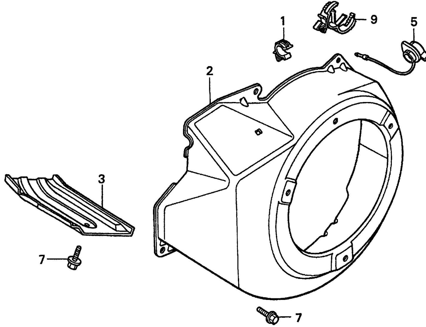 T30H HONDA GX240K1PMT2 Engine Fan Cover Assembly Parts By Multiquip