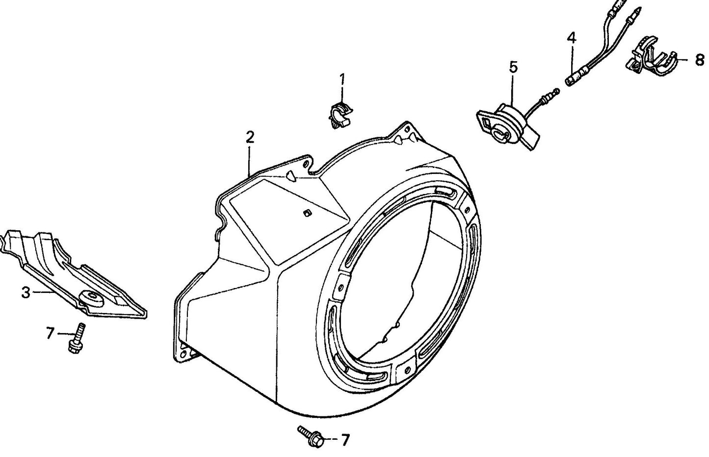 QP40TH HONDA GX340K1QA2 Engine Fan Cover Assembly Parts By Multiquip