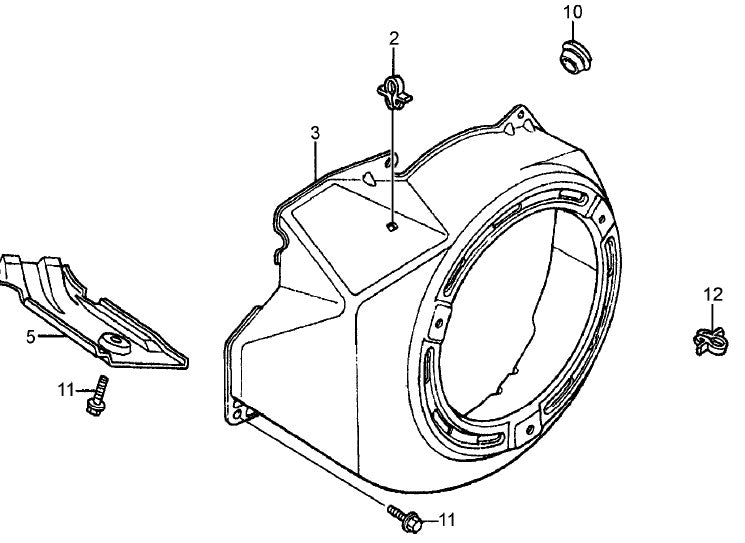 Fan Cover Assembly Parts For MRH800GS HONDA GX390 Series Engine Vibratory Rollers By Multiquip