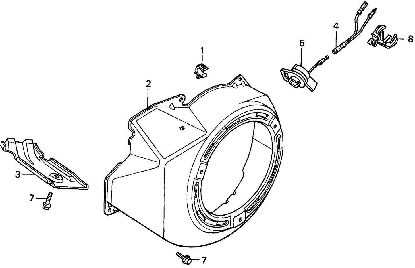 MVH304GHB Honda GX340K1SMX2 Fan Cover Assembly Parts