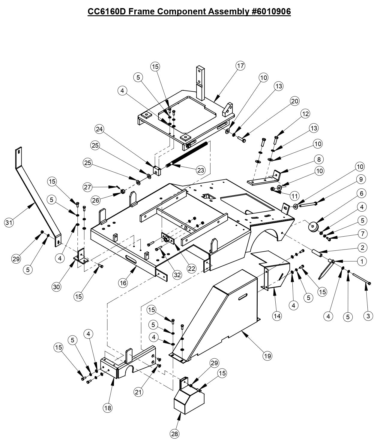 CC6160D Frame Component Assembly