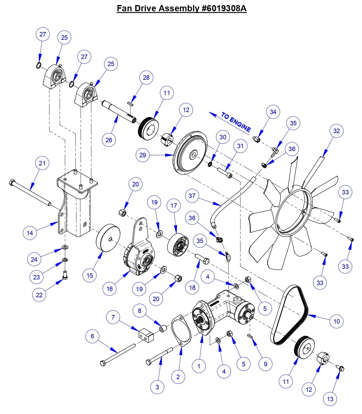 CC6561 Fan Drive Assembly