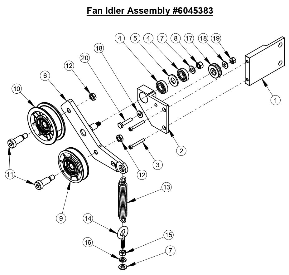 CC4144D Fan Idler Assembly