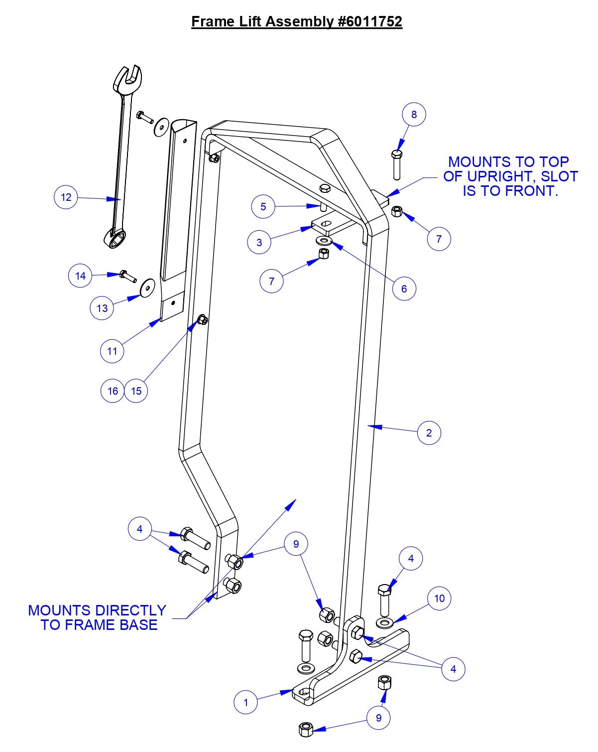 CC3538 JK Frame Lift Assembly