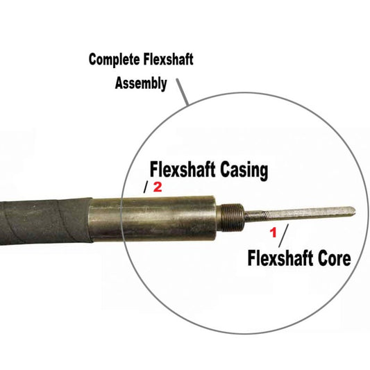 STOW 382V Type Shafts parts by Oztec for Concrete Vibrators